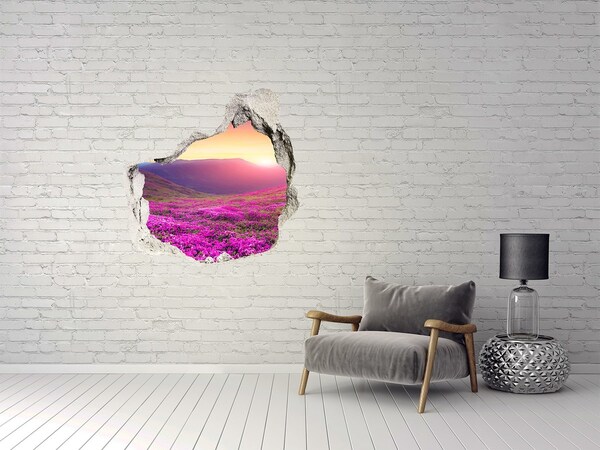Nálepka fototapeta 3D výhled Růžové kopečky
