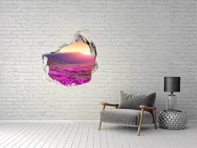 Nálepka fototapeta 3D výhled Růžové kopečky