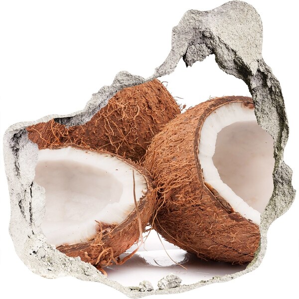 Nálepka 3D díra na zeď Kokosové poklady