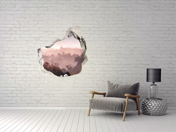 Nálepka fototapeta 3D výhled Balon nad lesem