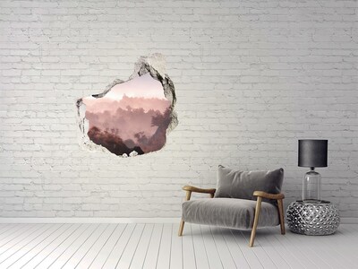 Nálepka fototapeta 3D výhled Balon nad lesem