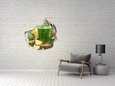 Nálepka 3D díra Zelený koktejl