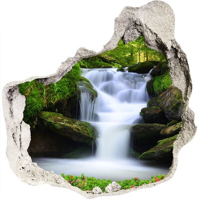 Nálepka fototapeta 3D výhled Vodopád v lese