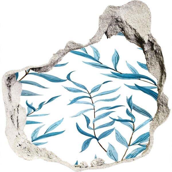 Nálepka 3D díra na zeď samolepící Zelená oáza v betonu