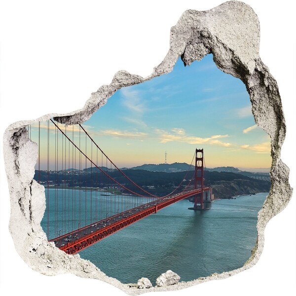 Fototapeta díra na zeď 3D Most Golden Gate v San Franciscu