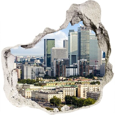 Fototapeta díra na zeď 3D Pohled na moderní město