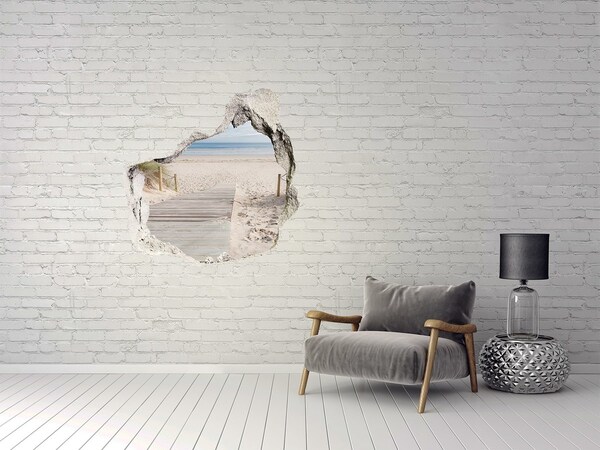 Nálepka fototapeta 3D výhled beton Pláž
