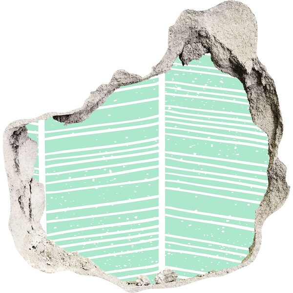 Fotoobraz díra na stěnu nálepka Zelená stěna ve skandinávském stylu