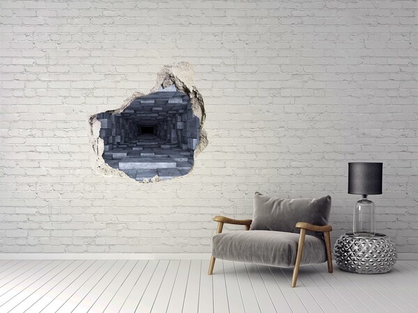 Díra 3D fototapeta nálepka Hluboký tunel v betonu