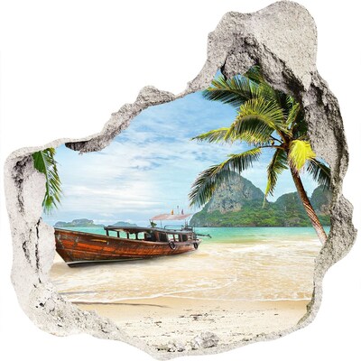 Nálepka fototapeta 3D výhled Palmy na pláži