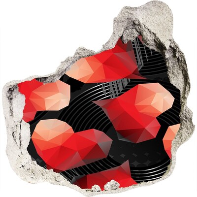 Fotoobraz díra na stěnu Geometrie ve šrotu