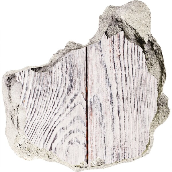 Fotoobraz díra na stěnu Dřevěná deska v poškozené zdi