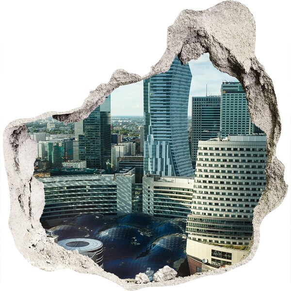 Fototapeta díra na zeď 3D Pohled na moderní město