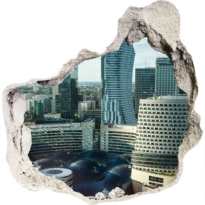 Fototapeta díra na zeď 3D Pohled na moderní město