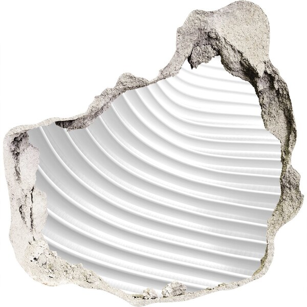 Díra 3D fototapeta na stěnu Rozbitá zeď s výhledem na vlnité čáry
