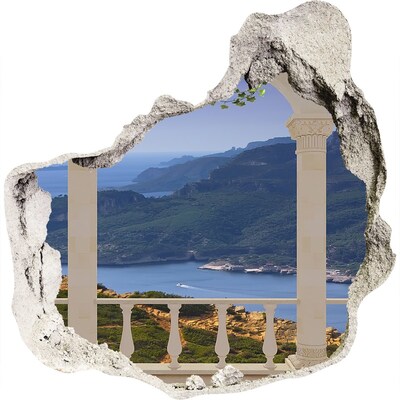 Fototapeta díra na zeď 3D Výhled na malebnou zátoku