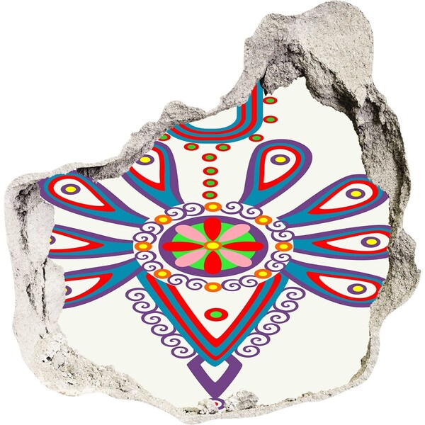 Díra 3D fototapeta nálepka Barevný vzor na pozadí poškozené zdi