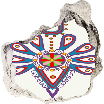 Díra 3D fototapeta nálepka Barevný vzor na pozadí poškozené zdi