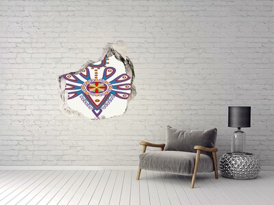 Díra 3D fototapeta nálepka Barevný vzor na pozadí poškozené zdi