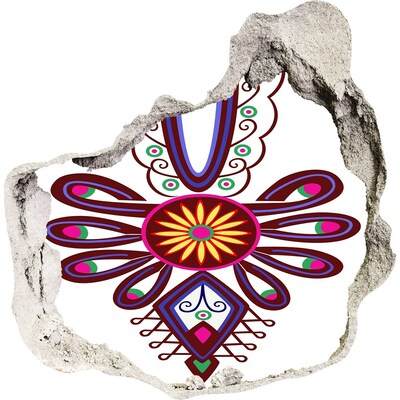 Díra 3D fototapeta na stěnu Barevný etnický vzor