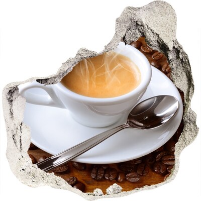 Nálepka díra na zeď Aromatická káva