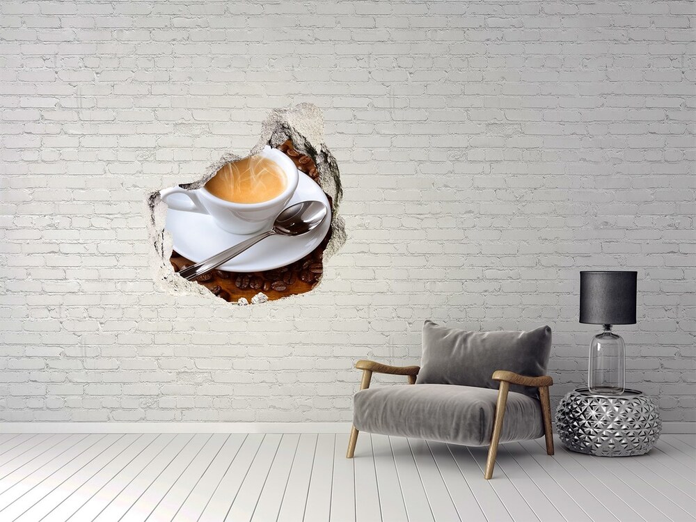 Nálepka díra na zeď Aromatická káva