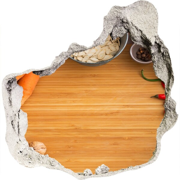 Samolepící nálepka Pohled do kuchyně zpoza zdi