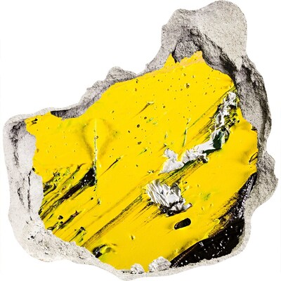 Díra 3D fototapeta na stěnu Zlatá díra v betonu