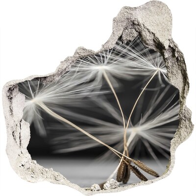 Samolepící díra nálepka Květy pampelišky v betonu