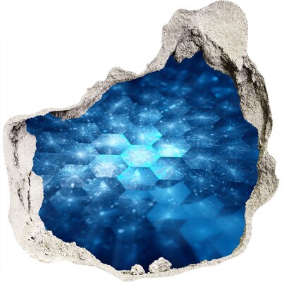 Díra 3D fototapeta nálepka Kosmický prostor za zdí