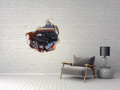 Nálepka fototapeta 3D výhled Zimní horská krajina