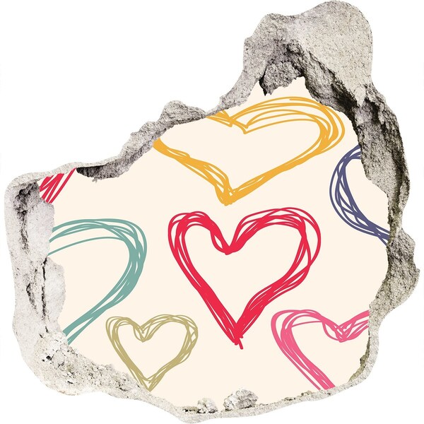 Samolepící nálepka Srdce na zdi