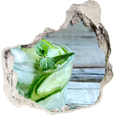 Samolepící nálepka beton Osvěžující koktejl s mátou