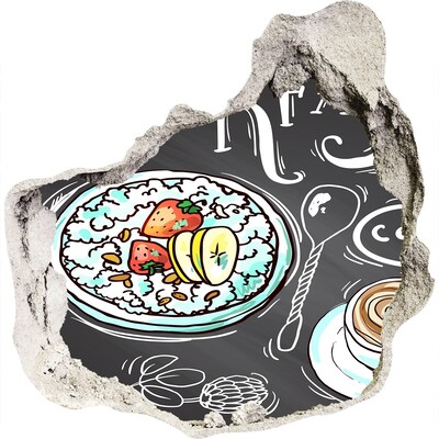 Fototapeta díra na zeď Retro snídaně