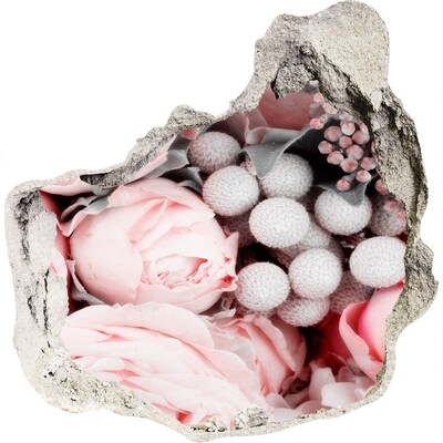 Samolepící díra nálepka Květinový ráj za zdí