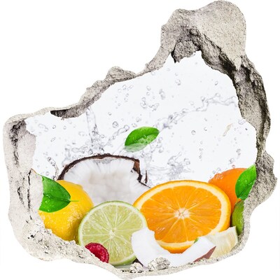 Samolepící nálepka beton Ovocný ráj za zdí