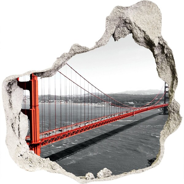 Fototapeta díra na zeď 3D Most Golden Gate v San Franciscu