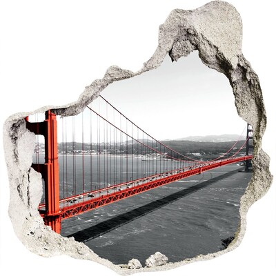 Fototapeta díra na zeď 3D Most Golden Gate v San Franciscu