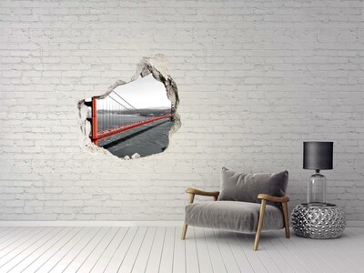 Fototapeta díra na zeď 3D Most Golden Gate v San Franciscu