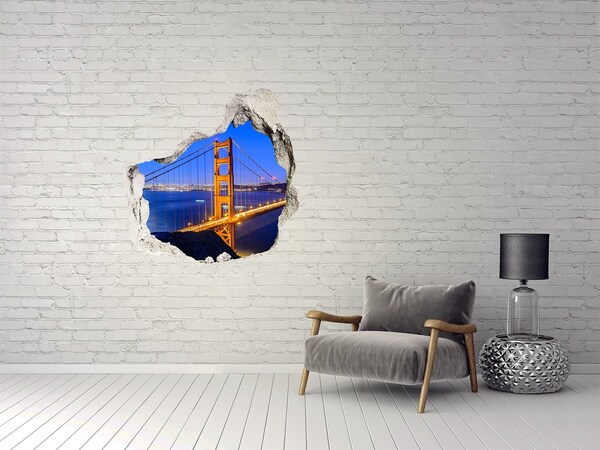 Fototapeta díra na zeď 3D Zlatá brána v San Franciscu