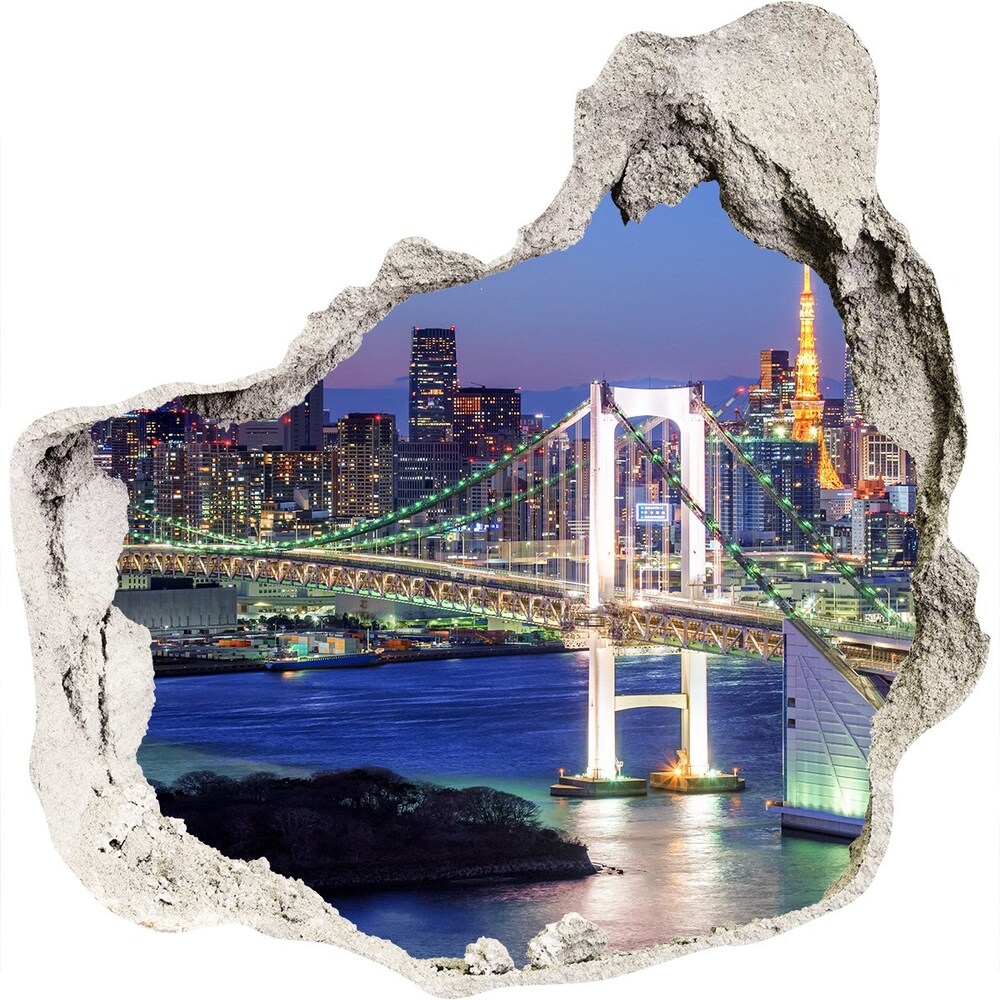 Fototapeta díra na zeď 3D Most v Tokiu