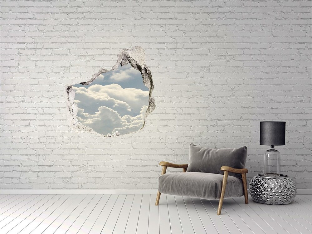 Díra 3D fototapeta nálepka Oblaka