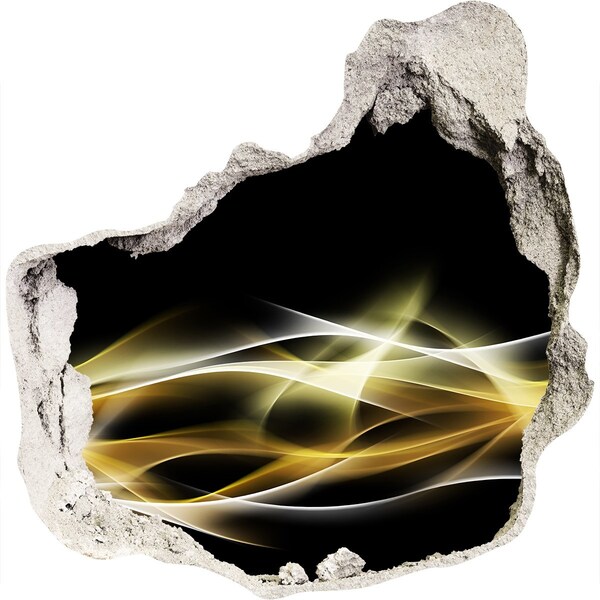 Díra 3D fototapeta na stěnu Zlatá prasklina ve zdi