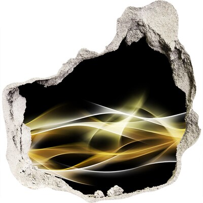 Díra 3D fototapeta na stěnu Zlatá prasklina ve zdi