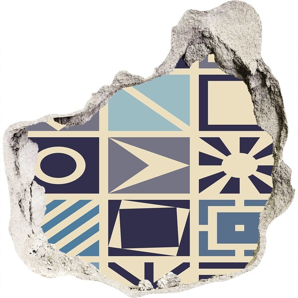 Fotoobraz díra na stěnu Geometrie na zdi