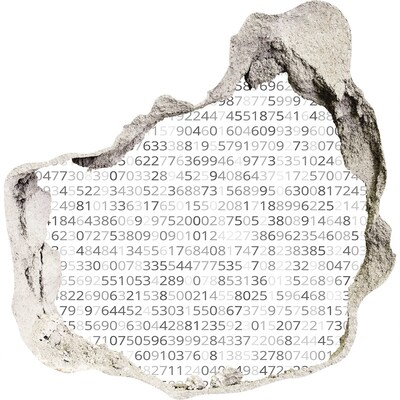 Fotoobraz díra na stěnu nálepka Binární kod