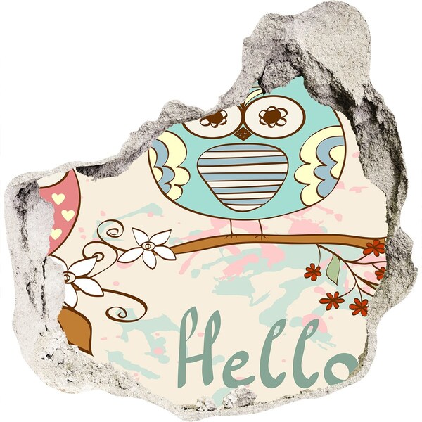 Fototapeta díra na zeď Sova v díře ve zdi