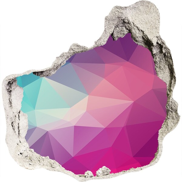 Samolepící díra na stěnu Geometrie v díře