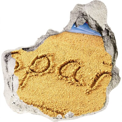 Samolepící díra na stěnu Pláž s pískem