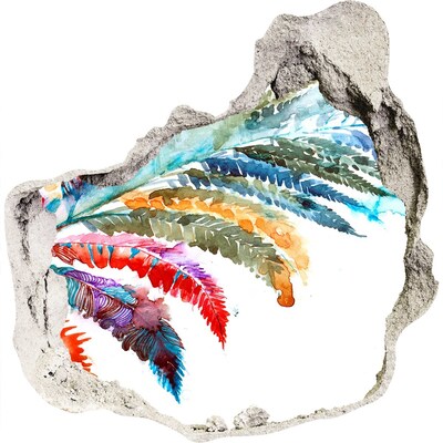 Samolepící díra na stěnu Tropická oáza v betonu